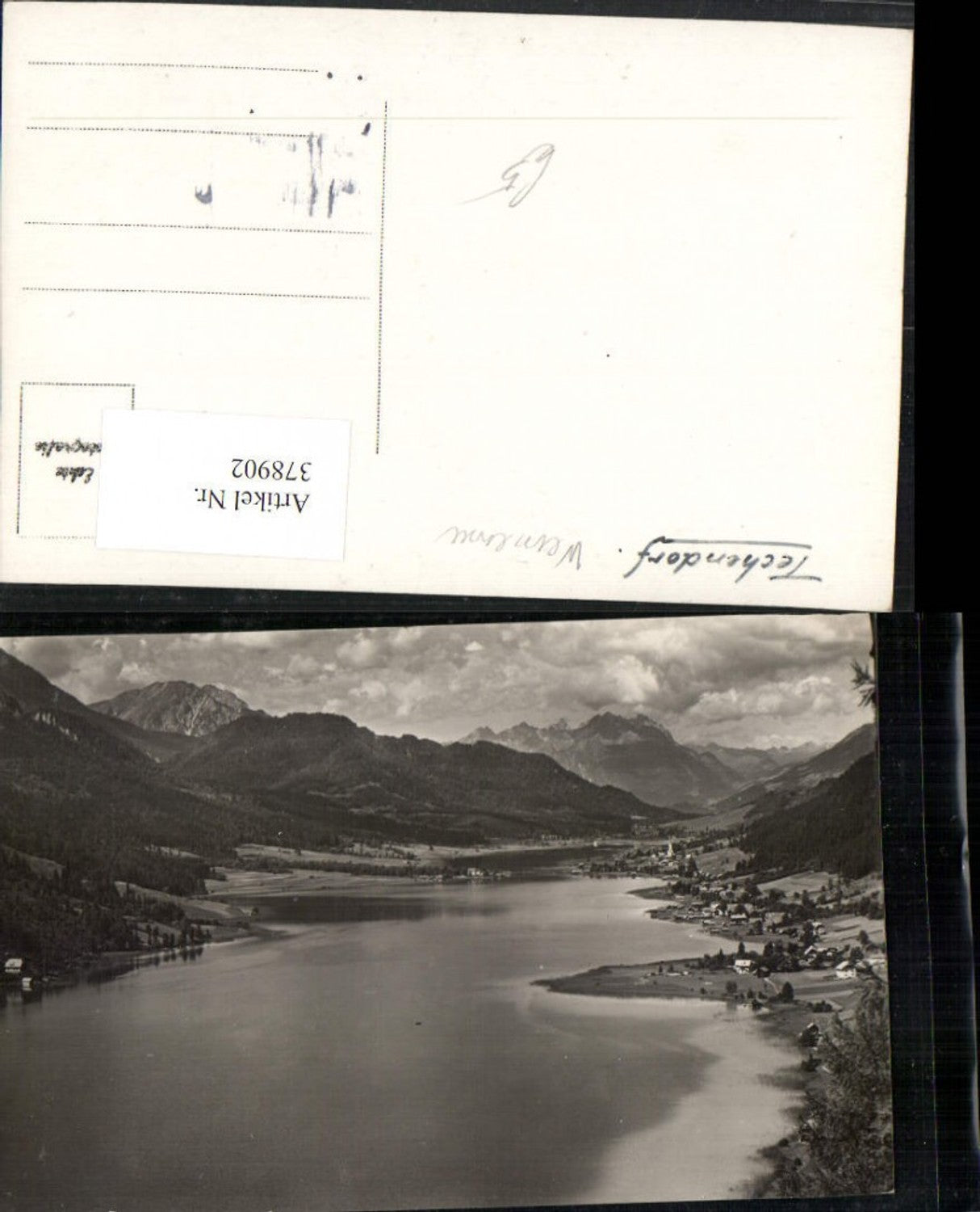 378902, Techendorf am Weißensee, partial view of the mountain scenery