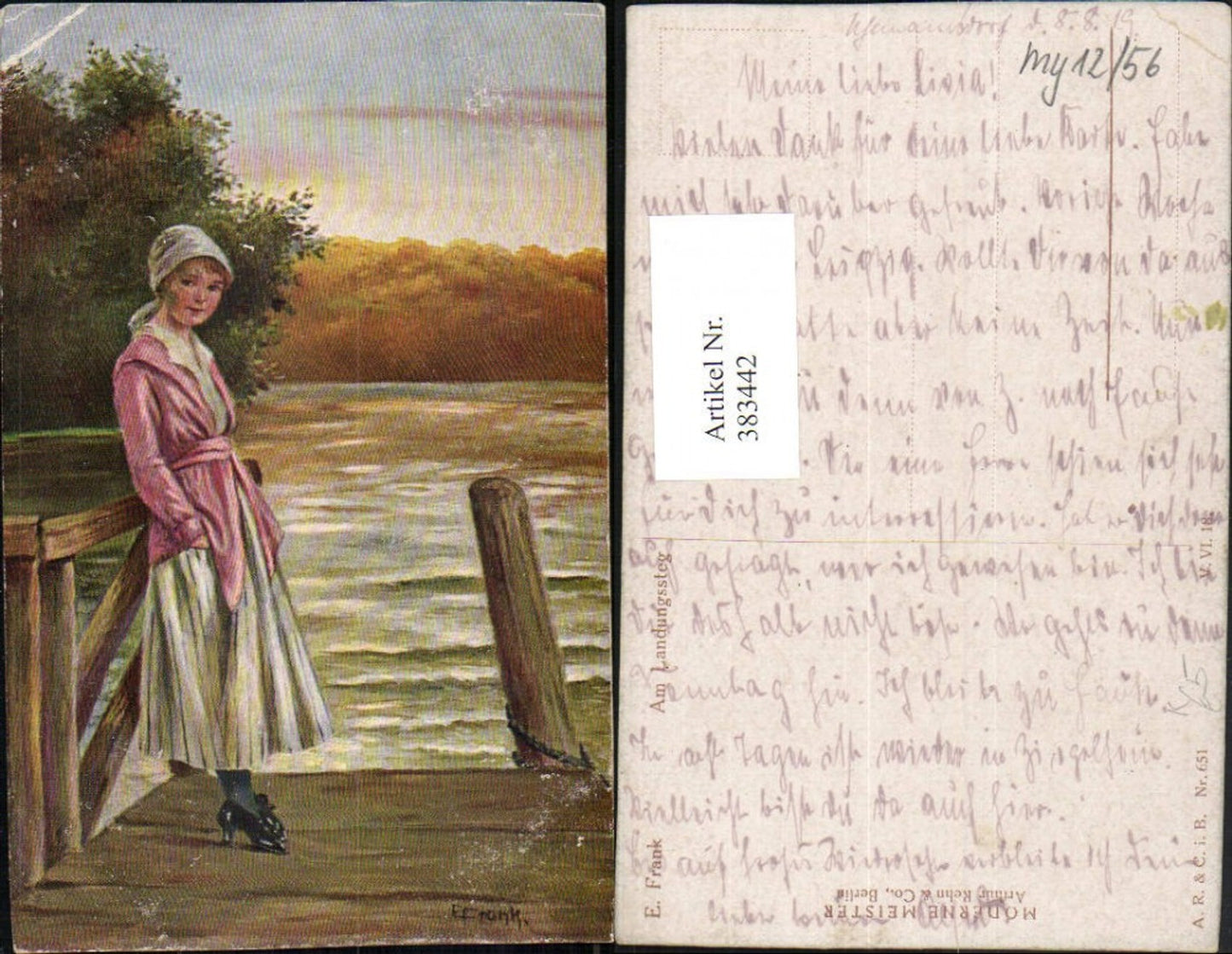 383442, Artist AK Elly Frank At the landing stage Woman Girl