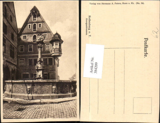384209, Rothenburg ob der Tauber Georgenbrunnen Fountain Bay Window