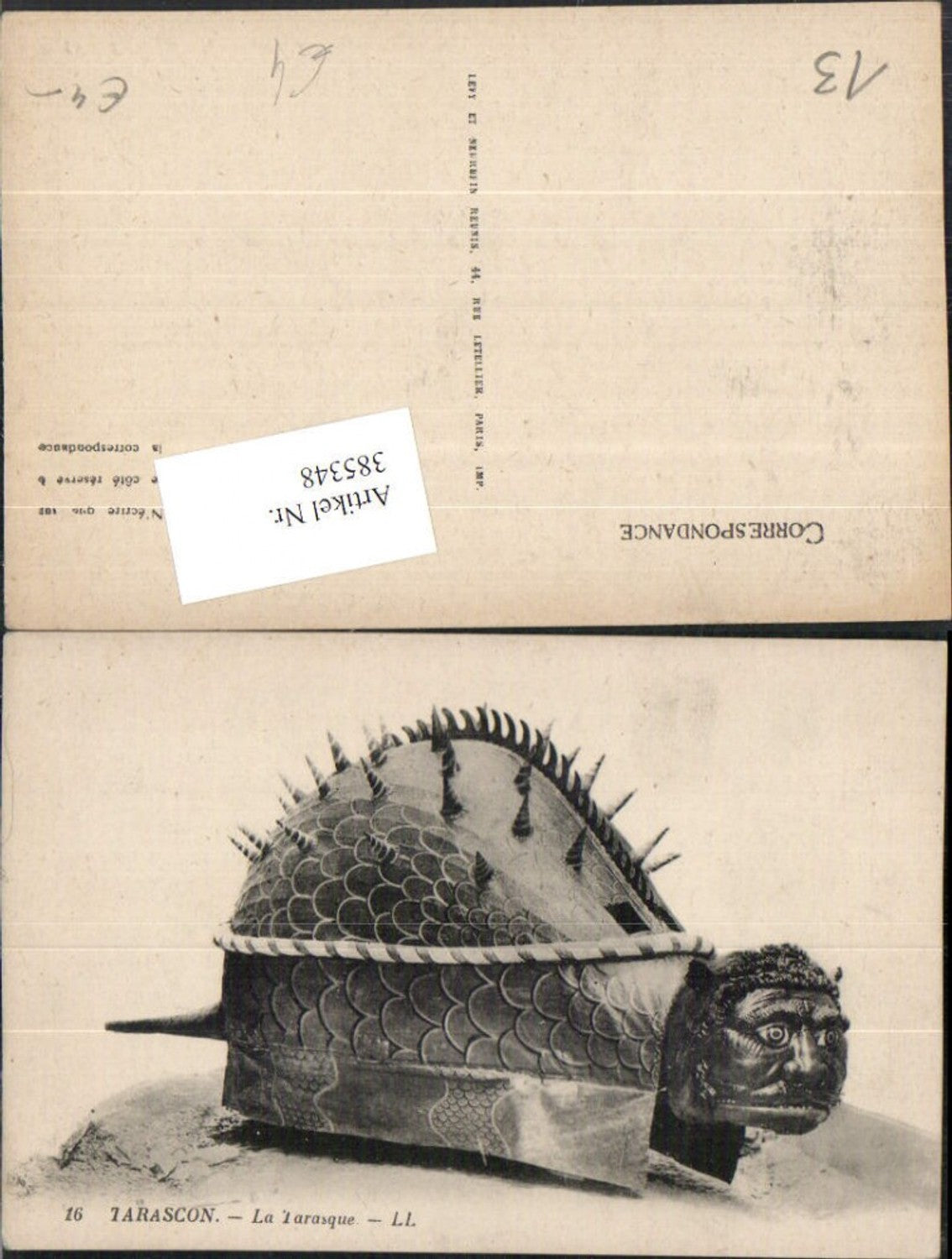 385348,Provence-Alpes-Cote-Azur Bouches-de-Rhone Tarascon La Tarasque Dragon