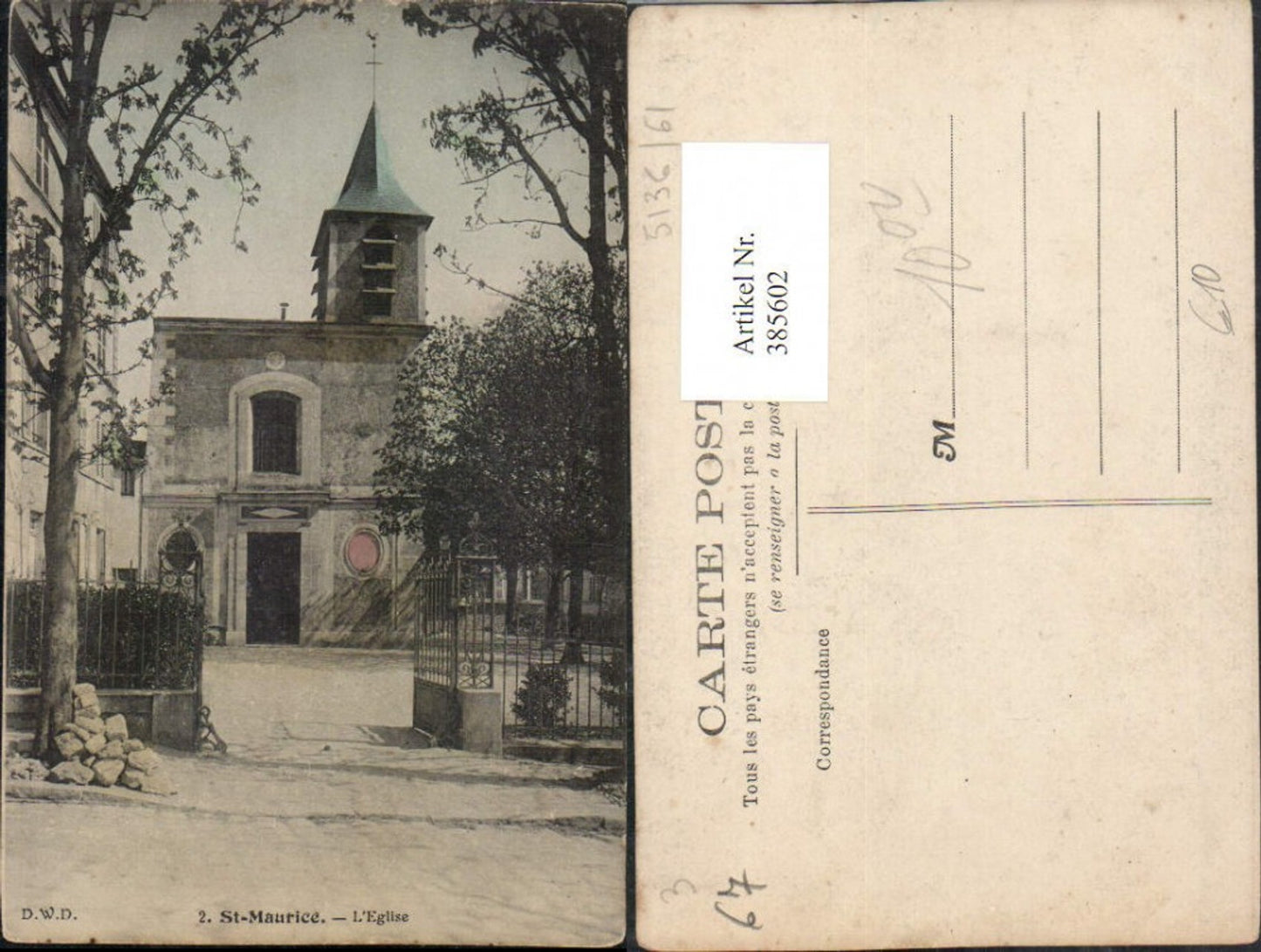 385602,Elsass Bas-Rhin St-Maurice L'Eglise Kirche