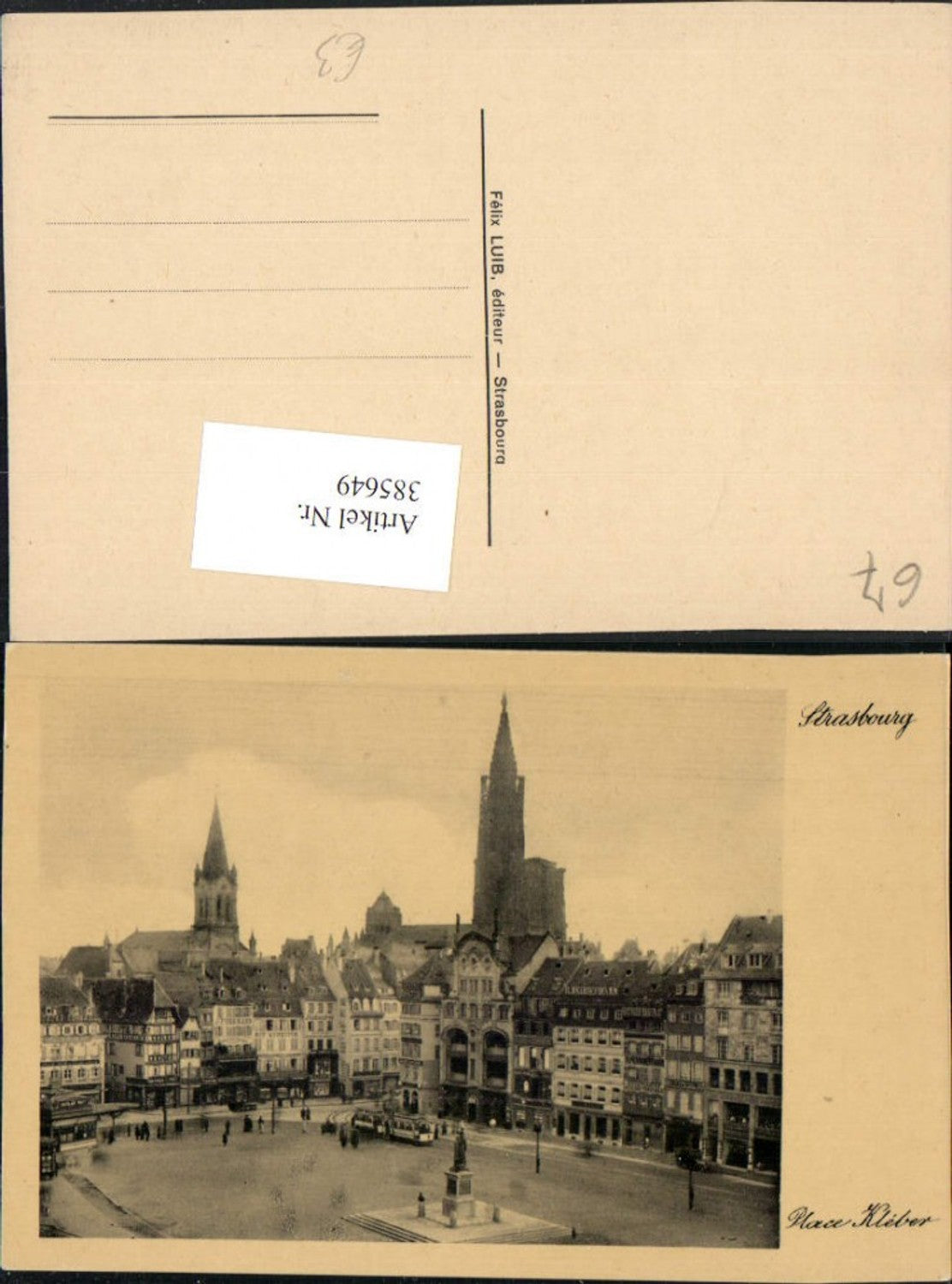 385649,Elsass Bas-Rhin Strasbourg Straßburg Place Kleiber Platz Kirche