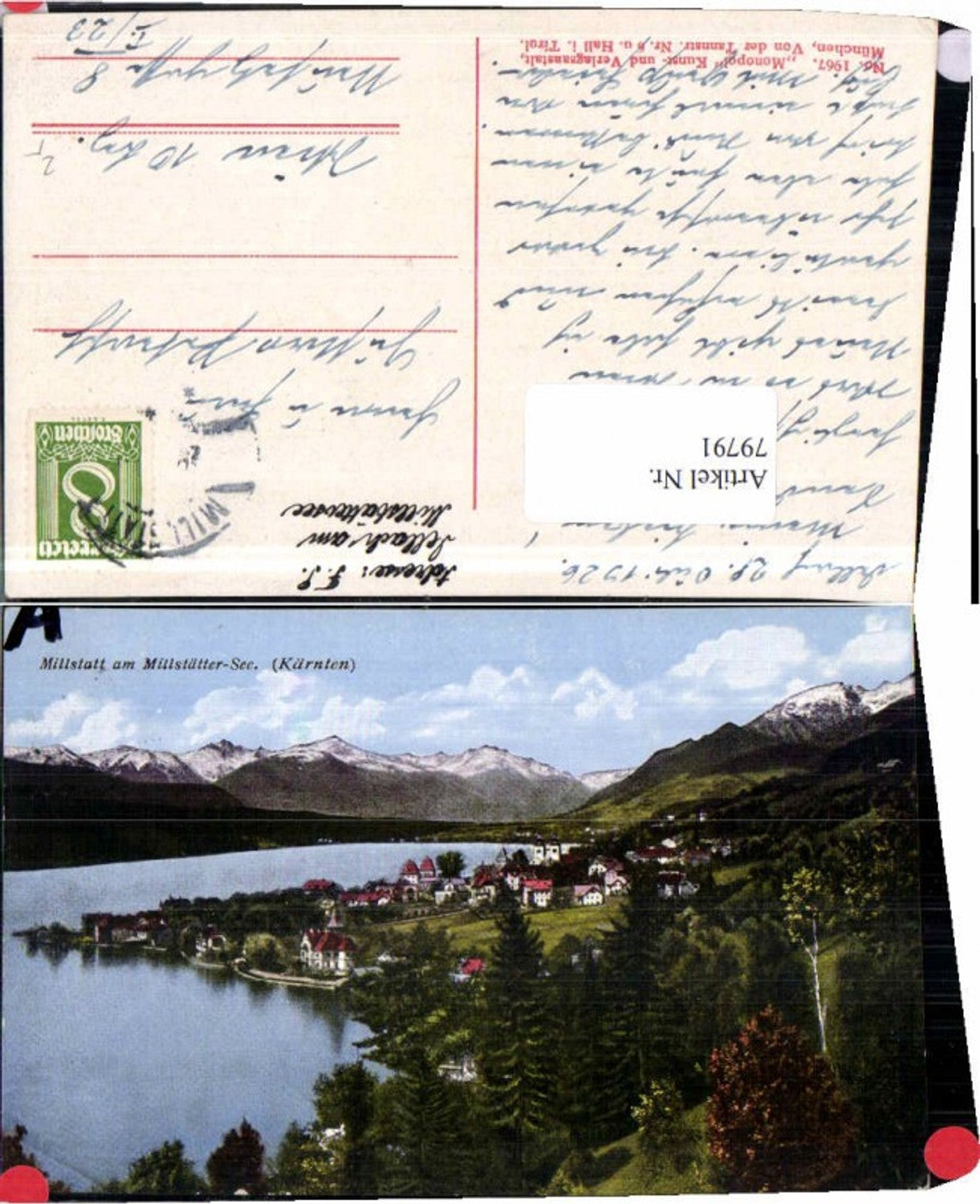 79791, Millstatt am Millstättersee 1926