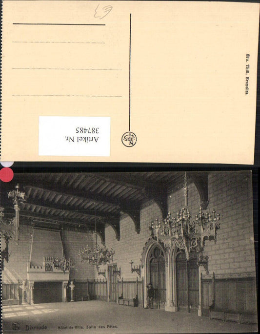 387485, Belgium Diksmuide Diksmuide Hotel de Ville Salle des Fetes Rathaus Saal