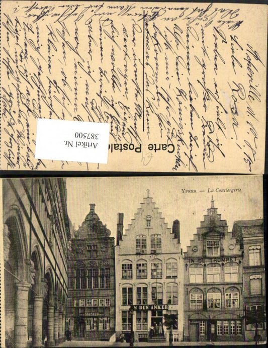 387500, Belgium Ypres Ypres La Conciergerie Shops Building Arcades