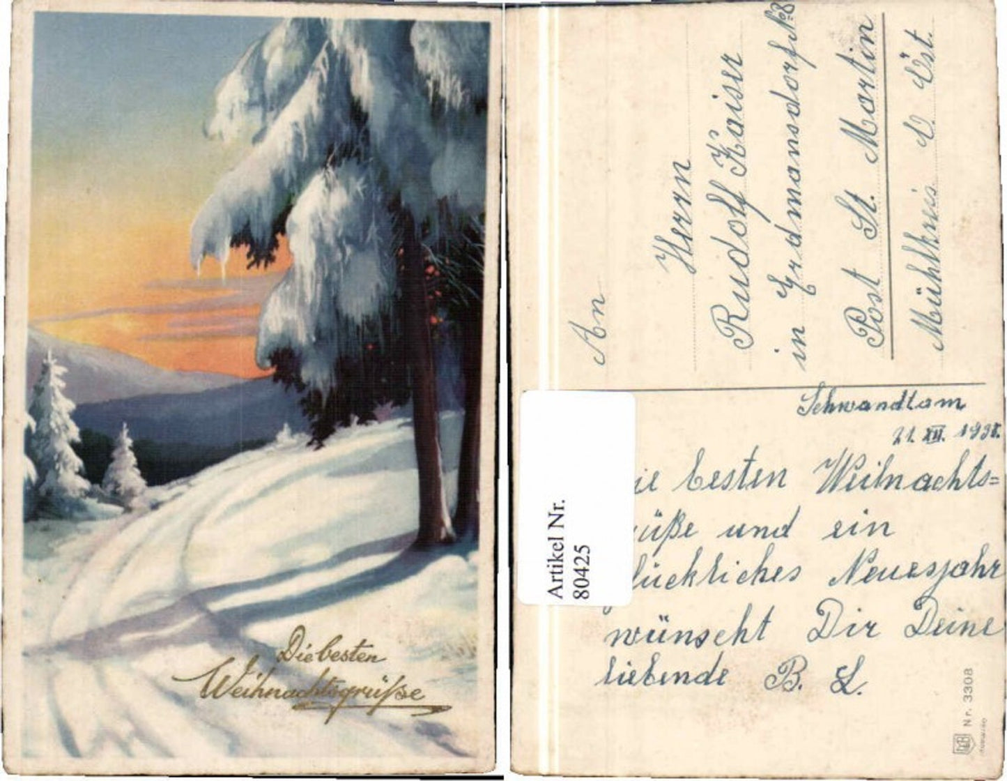 80425,Meissner & Buch 3308 Winterlandschaft