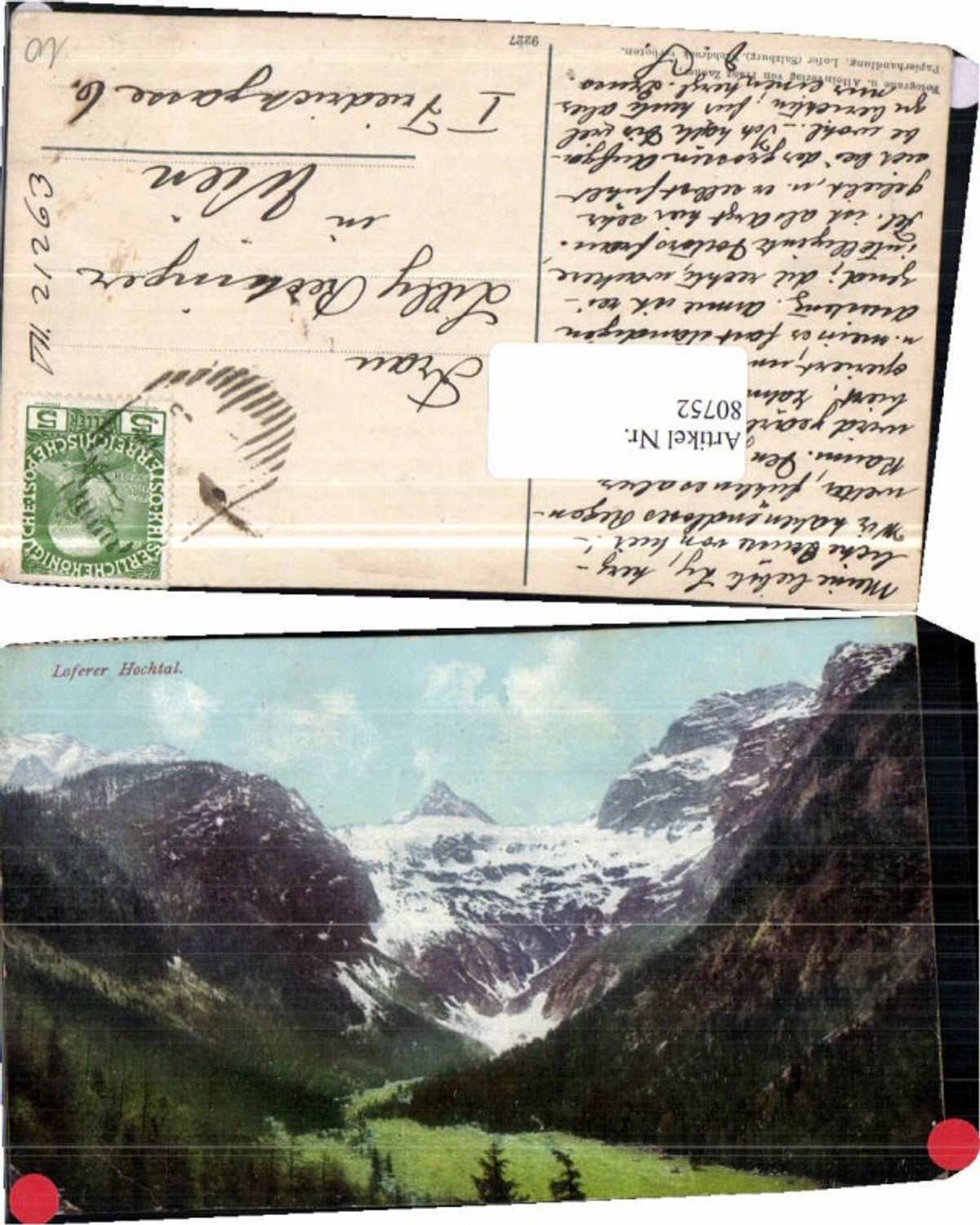 80752, Lofer Hochtal 1902