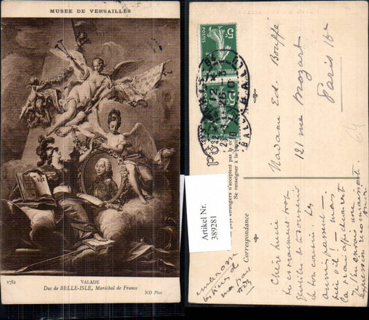 389281, Artist Ak Valade Duc de Belle-Isle Marechal de France 19th century