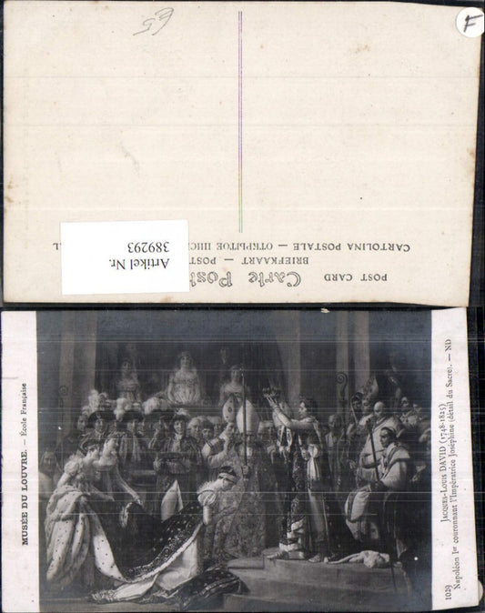389293,Künstler Ak Jacques-Louis David Napoleon 1er Krönung Josephine 19 Jahrhundert