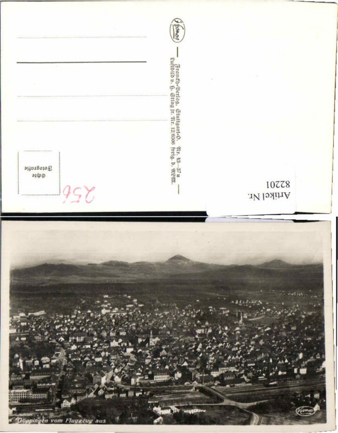 82201, Aerial photograph of Göppingen 1937