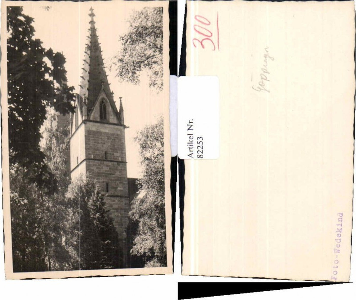 82253, Photo AK Göppingen Church