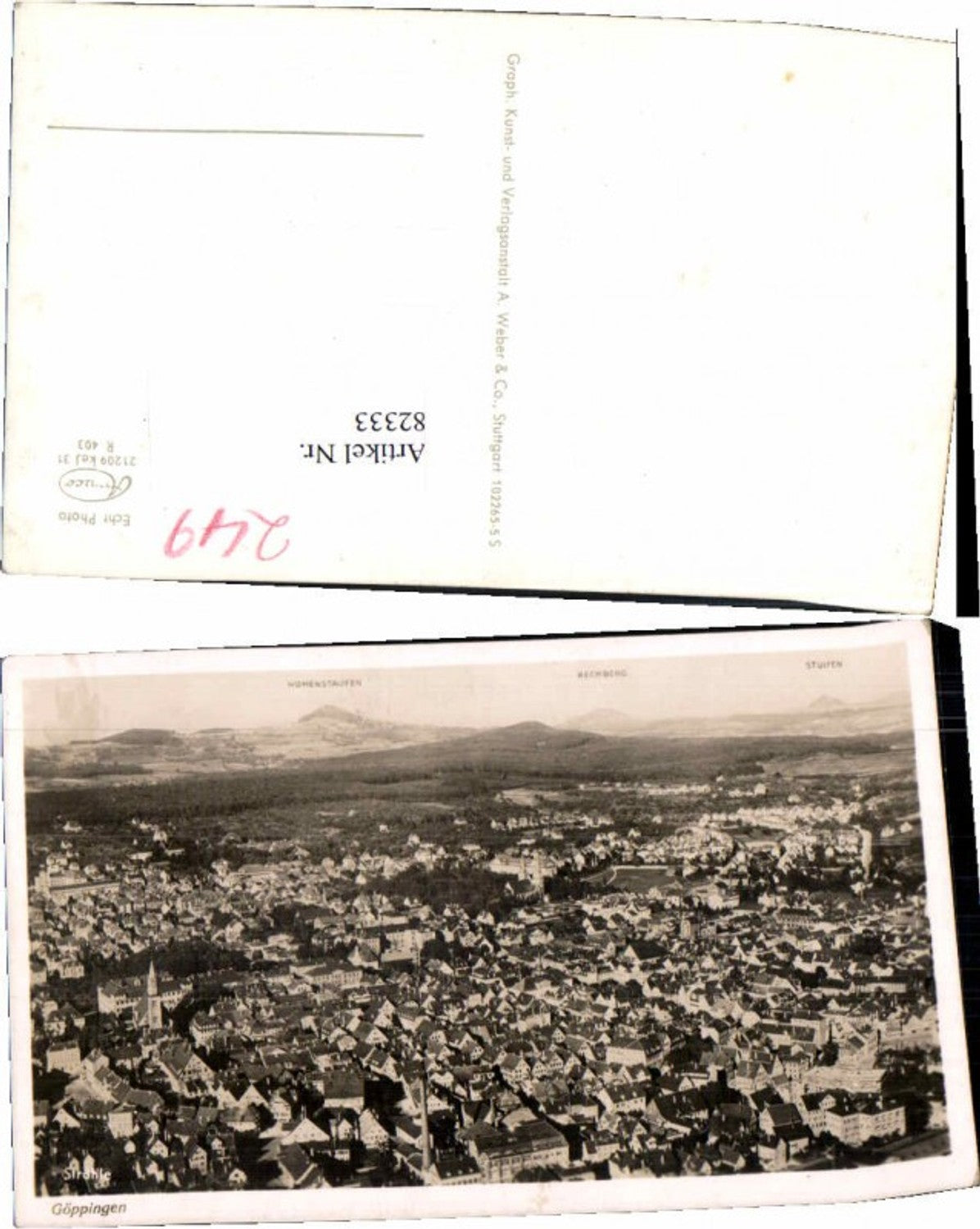 82333,Fliegeraufnahme Göppingen 1935