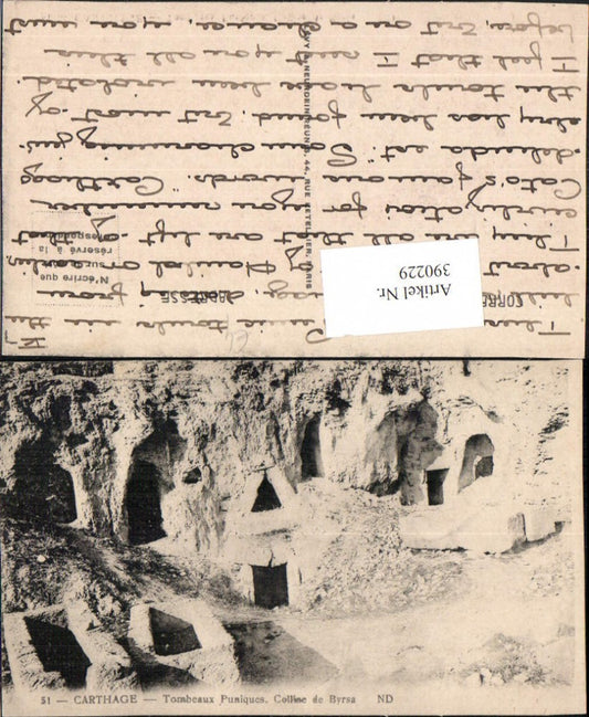 390229,Tunisia Carthage Carthage Tombeaux Puniques Colline de Byrsa tombs
