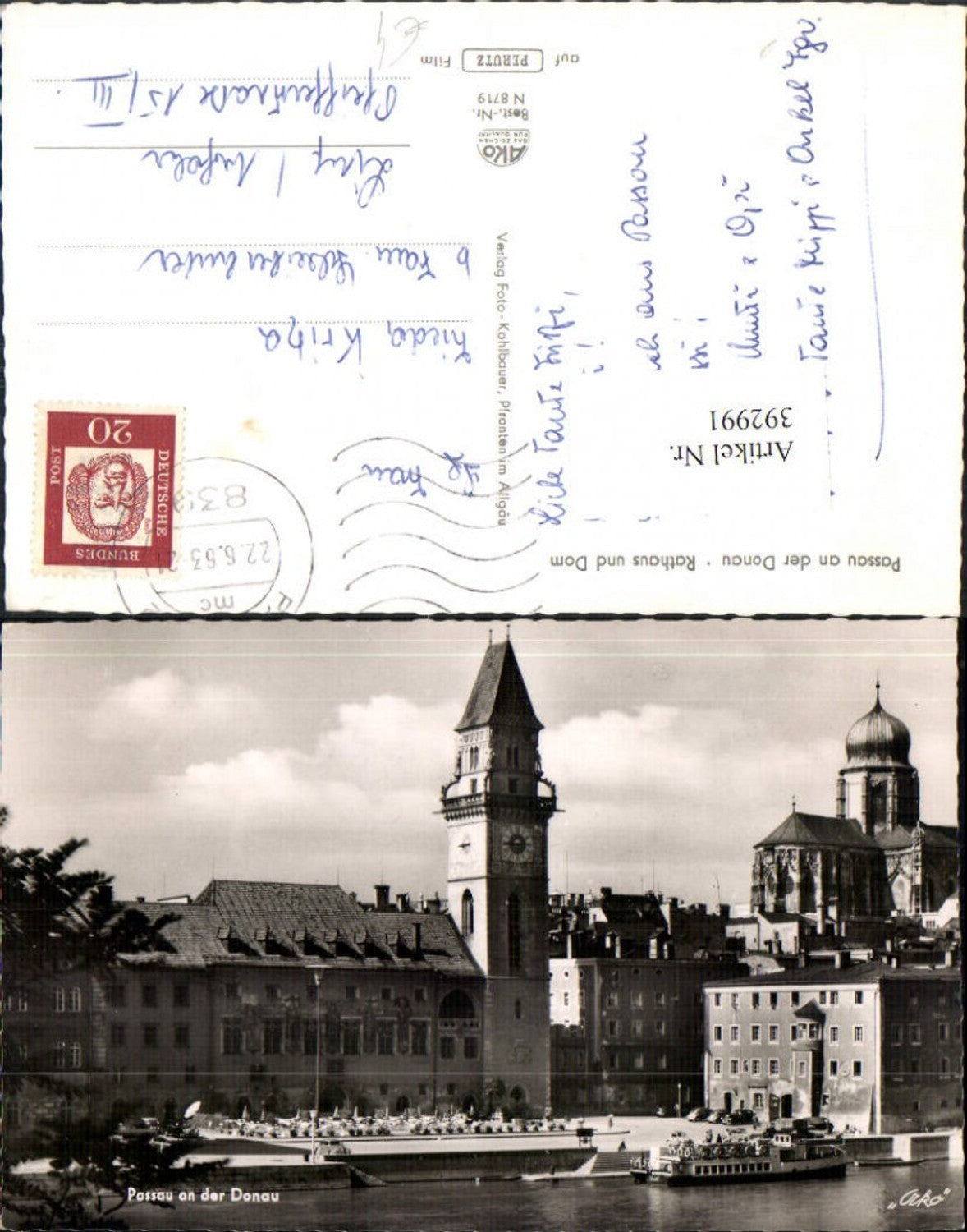 392991,Passau an d. Donau Rathaus u. Dom Kirche