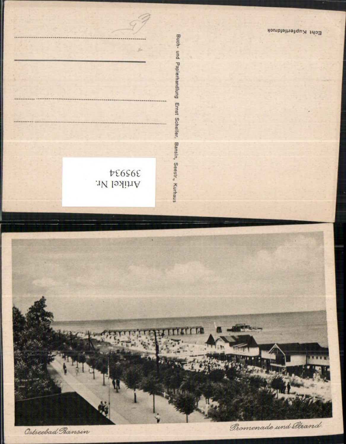 395934, Baltic Sea resort Bansin Promenade and beach Pier 