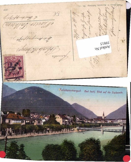 59815, Bad Ischl Esplanade House Details 1919