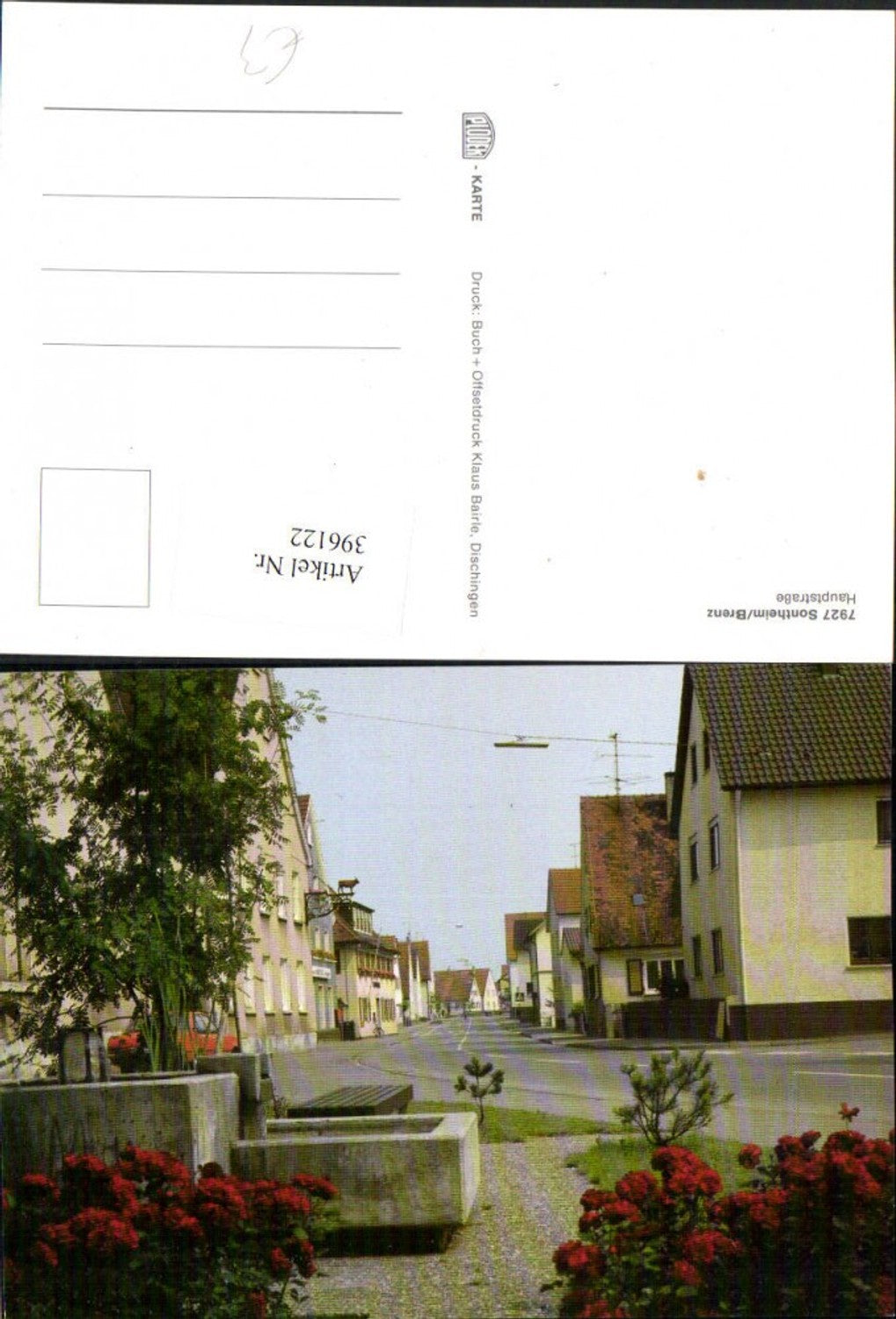 396122, Sontheim an der Brenz, Main Street, Street View, Fountain