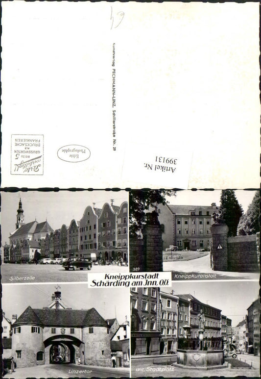 399131, Schärding am Inn, town square, Silberzeile, Linzertor, multi-image map