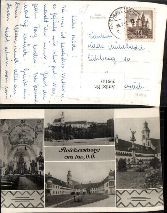 399145, Reichersberg am Inn Abbey Church Multi-image postcard