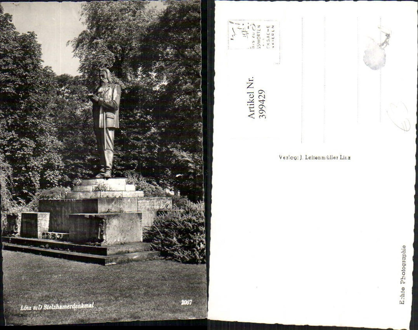 399429, Linz an d. Danube Stelzhamer Monument Statue