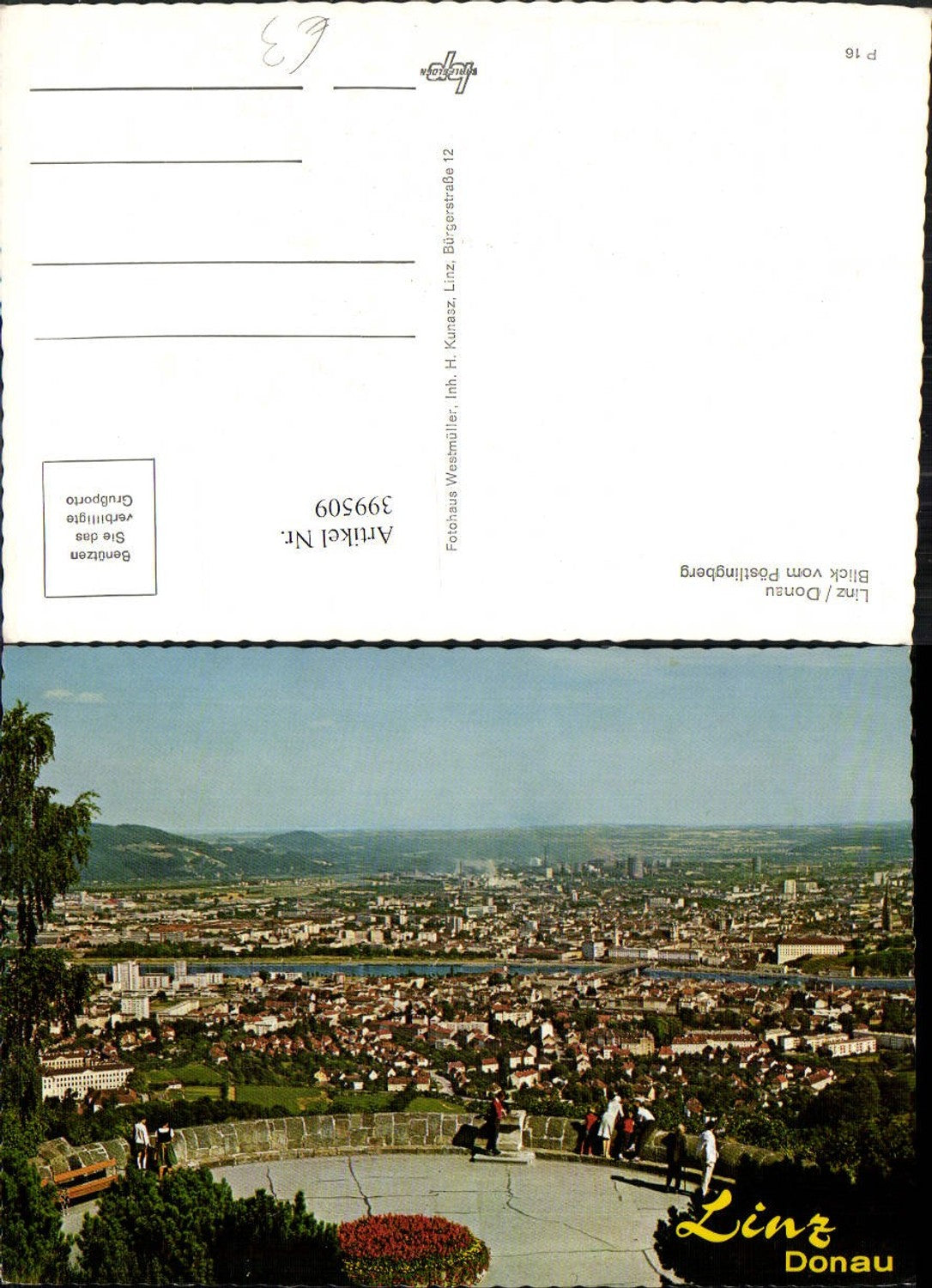 399509, Linz an d. Danube long shot from Pöstlingberg