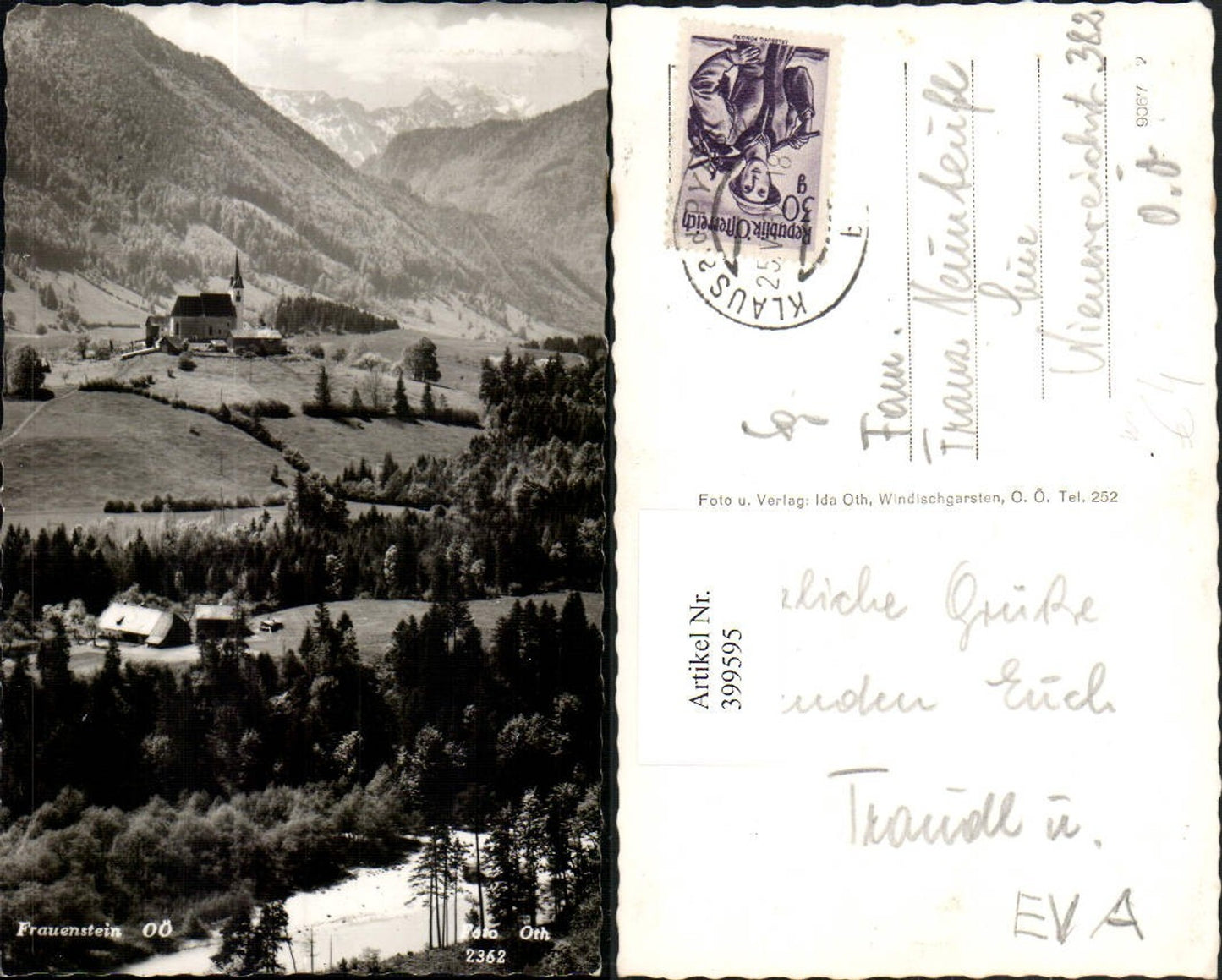 399595, Pilgrimage Church Frauenstein near Ramsau Klaus mountain scenery