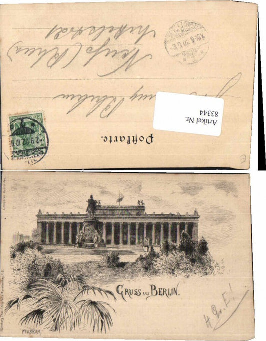 83344, Theo Stroefer Greetings from Berlin Museum Angerer L. Signed