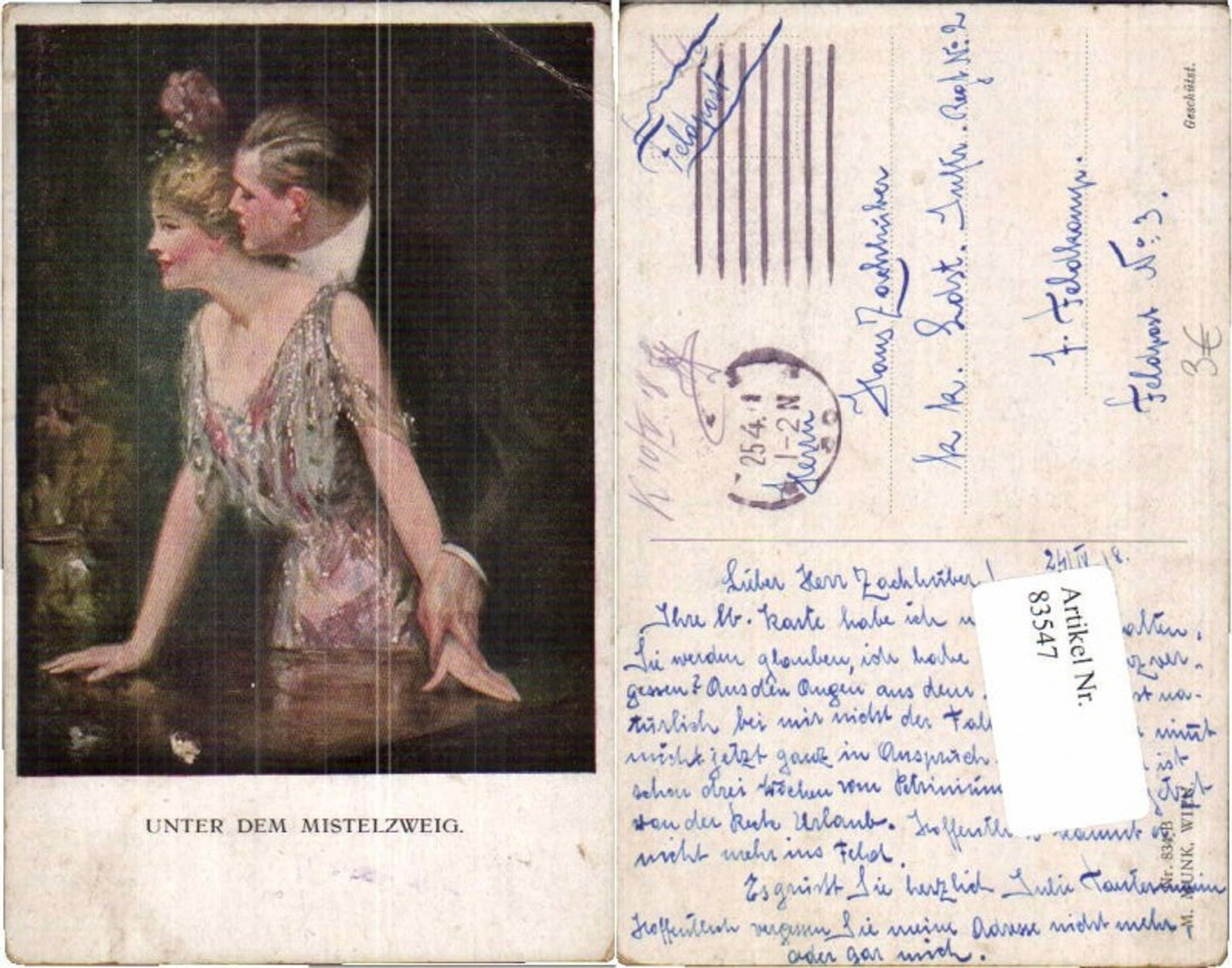 83547,M. Munk Vienne 834 Liebespaar Paar