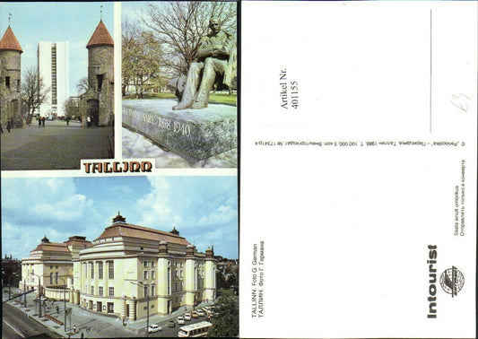 401155, Estonia Tallinn Theatre Opera Towers Monument Multi-view map