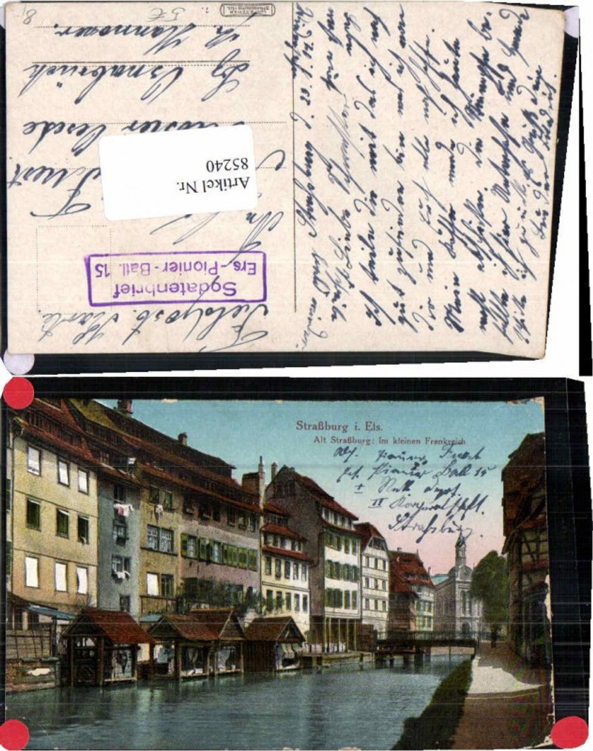 85240,Straßburg im Elsass Partie im Ort Feldpost