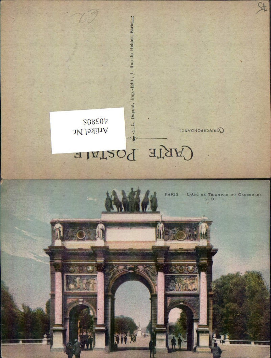 403808,Ile-de-France Paris L'Arc de Triomphe du Carrousel triumphal arch