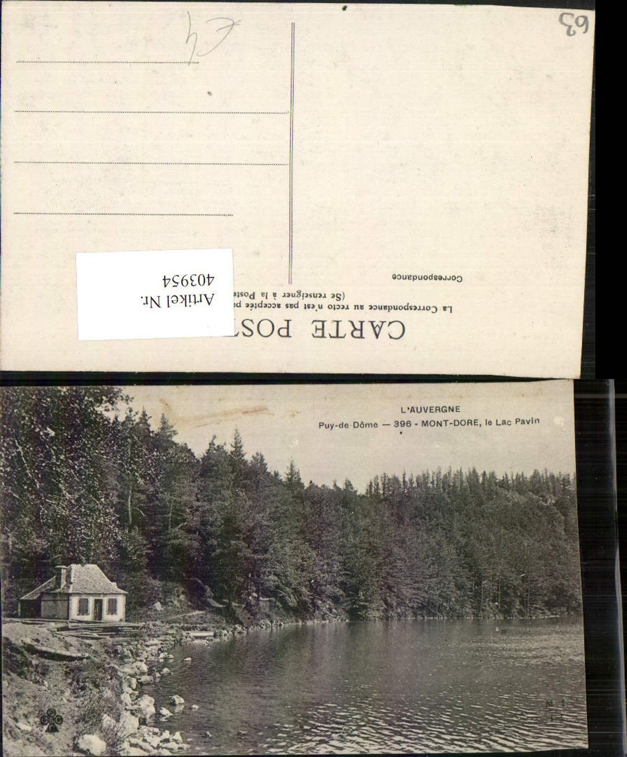 403954,Auvergne Puy-de-Dome Mont-Dore Lac Pavin See Partie Wald