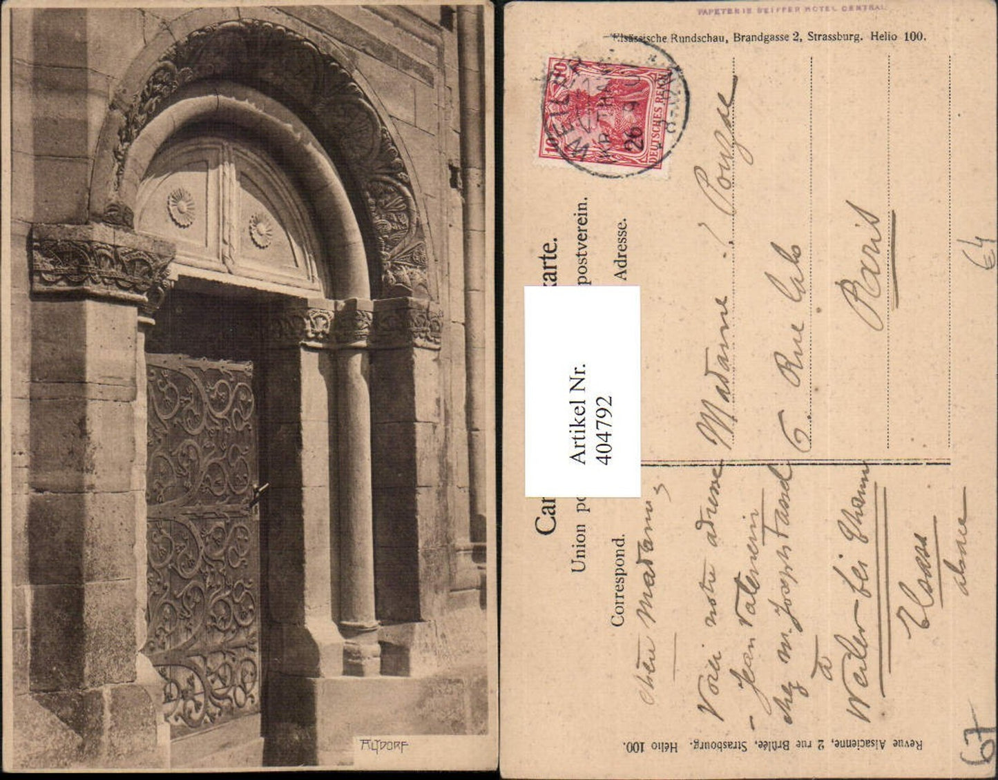 404792,Elsass Bas-Rhin Altdorf Kirche Portal