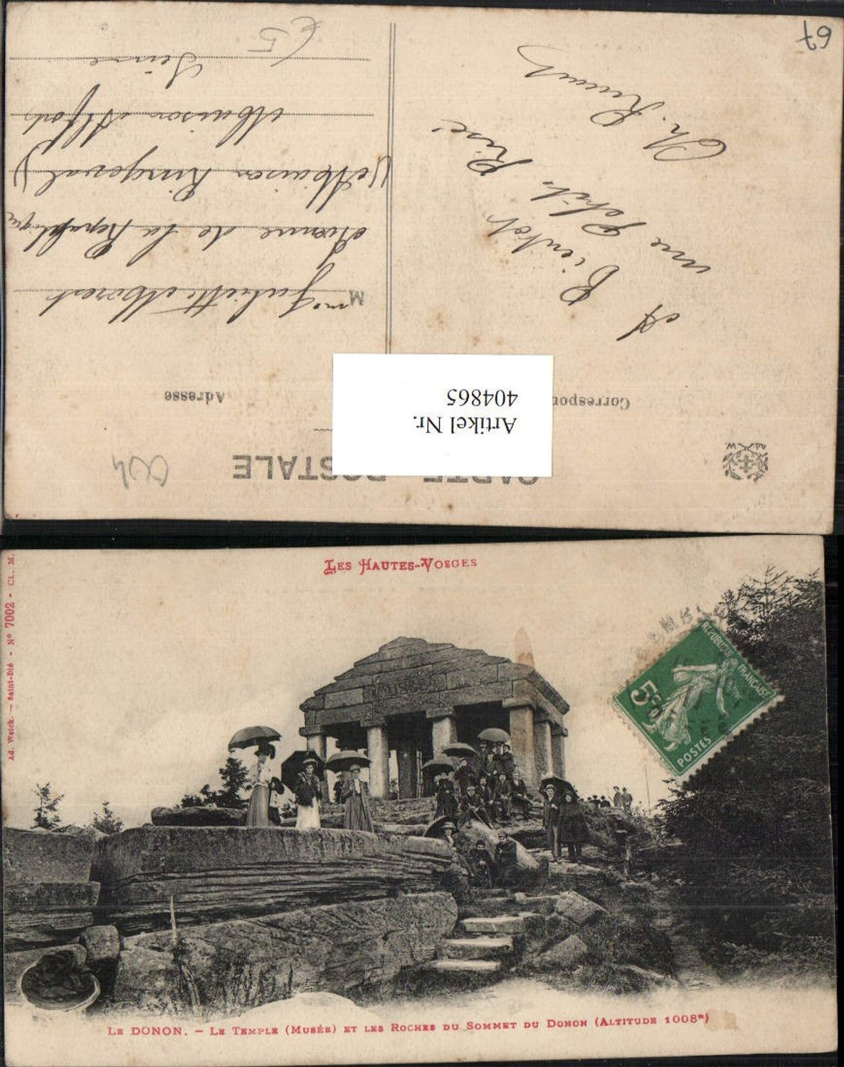 404865,Elsass Bas-Rhin Le Donon Le Temple et les Roches du Sommet Tempel