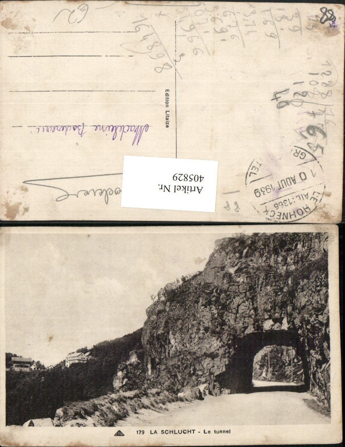405829, Lorraine Vosges La Schlucht Le Tunnel Road