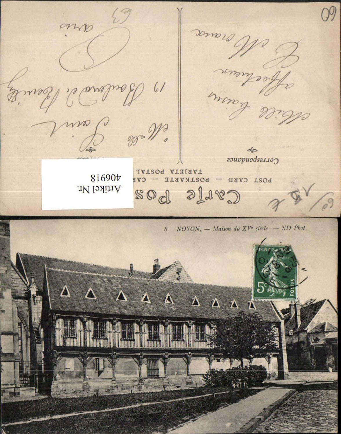 406918,Picardie Oise Noyon Maison House