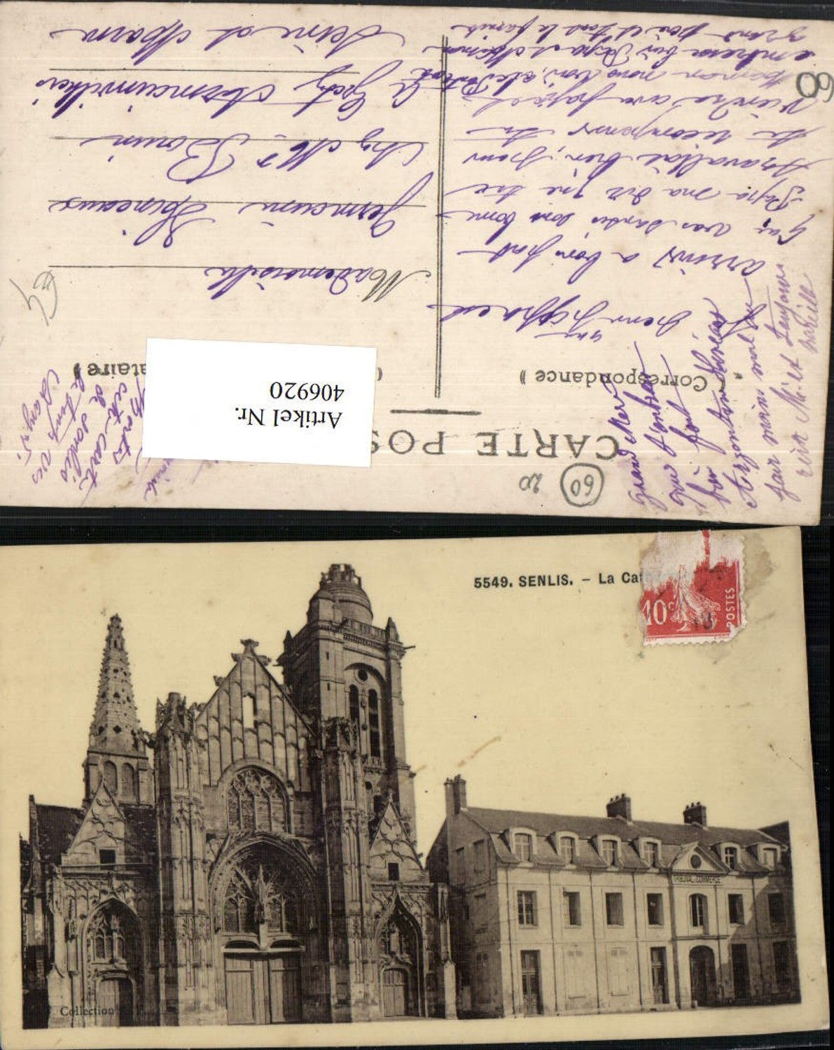 406920,Picardie Oise Senlis La Cathedrale Church