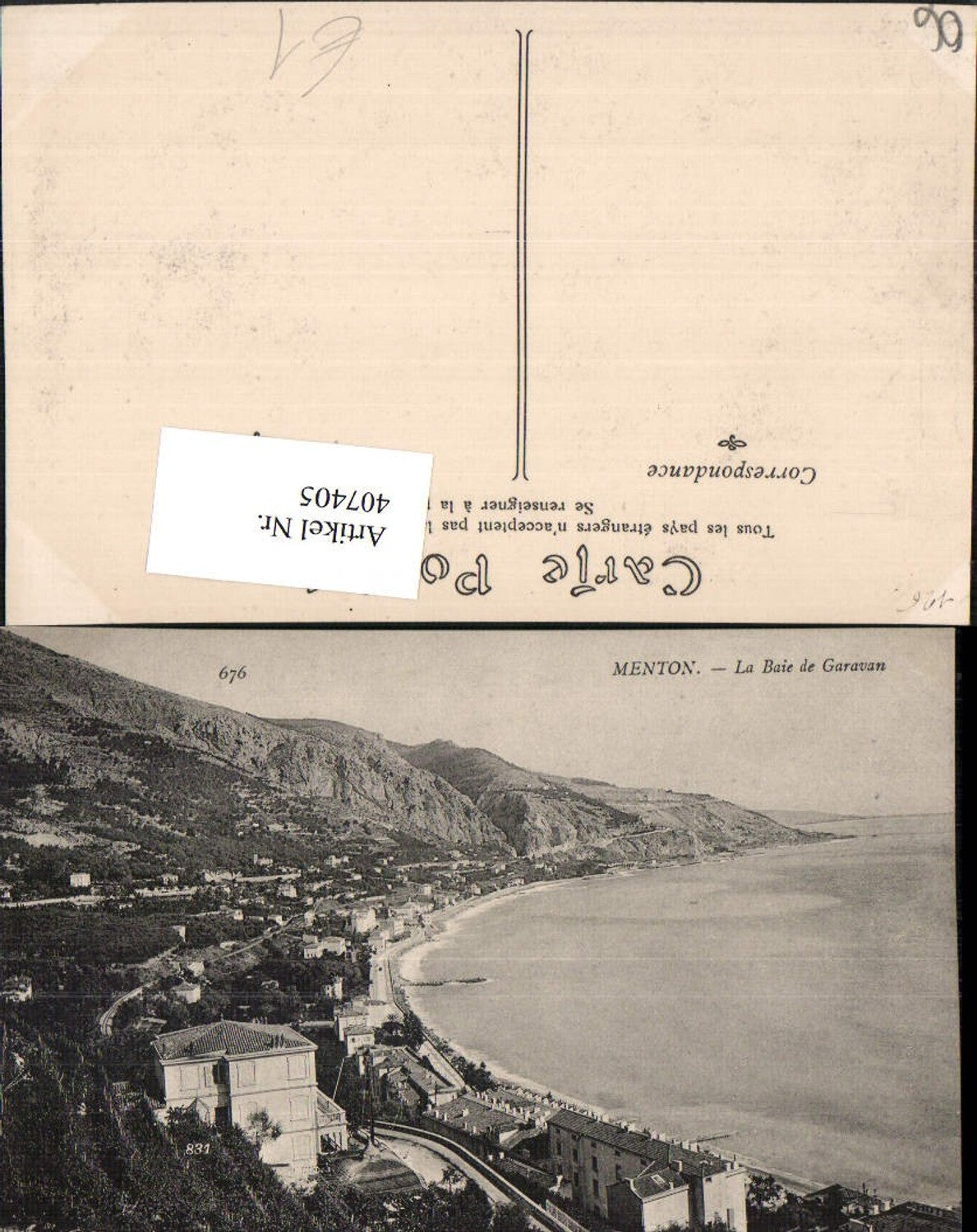 407405,Provence-Alpes-Cote-Azur Alpes-Maritimes Menton La Baie de Garavan Partial view