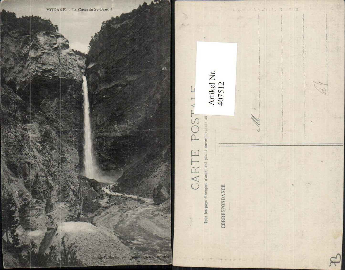 407512,Rhone-Alpes Savoie Modane La Cascade St-Benoit waterfall