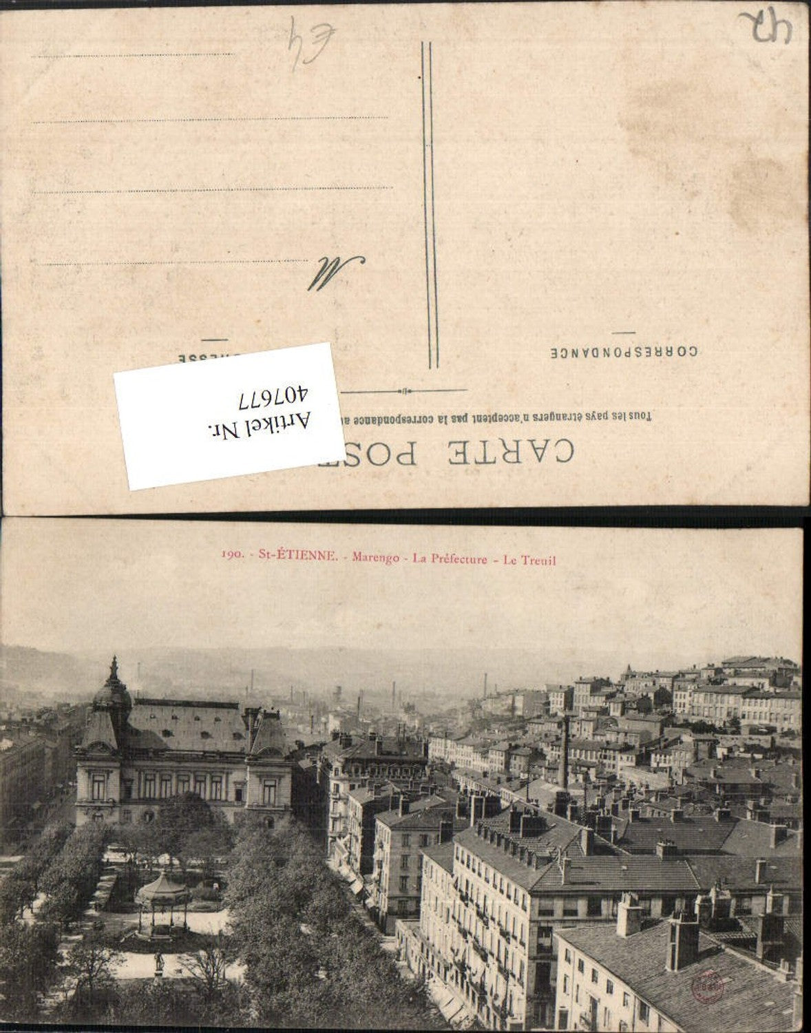 407677,Rhone-Alpes Loire St-Etienne Marengo Prefecture Le Treuil Partial view