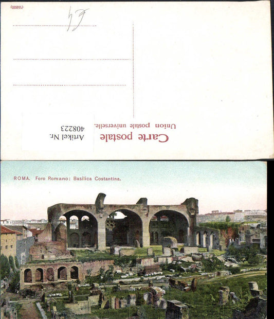 408223, Rome Roman Forum Basilica Costantina Archaeology Excavation