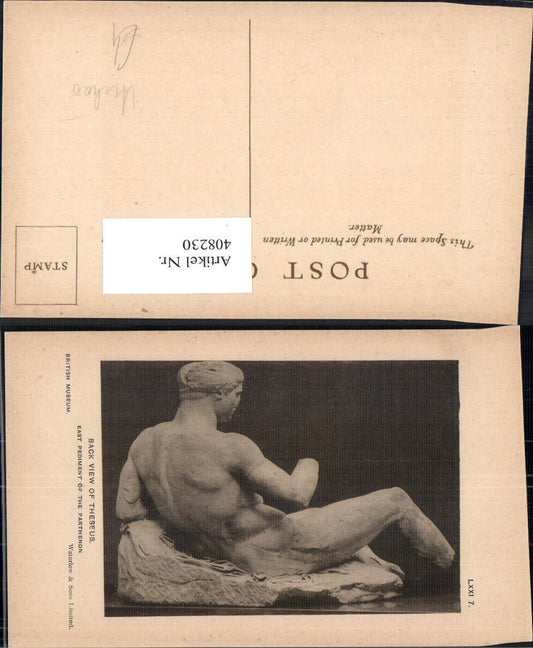 408230,Back view of Thesus East Pediment of the Parthenon Sculpture Archaeology Excavation