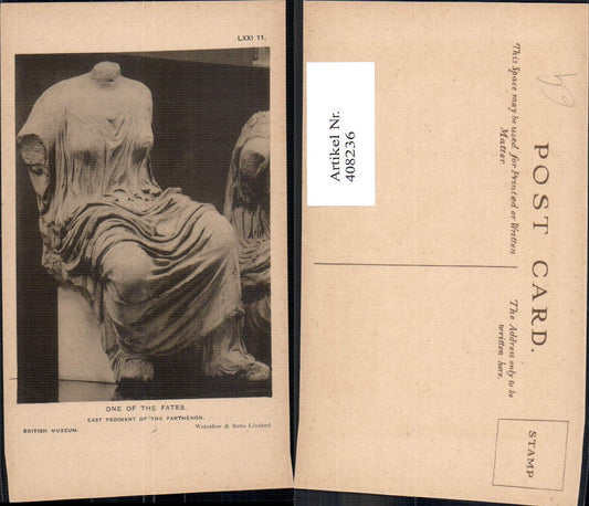 408236, One of the Fates East Pediment of the Parthenon Sculpture Archaeology Excavation