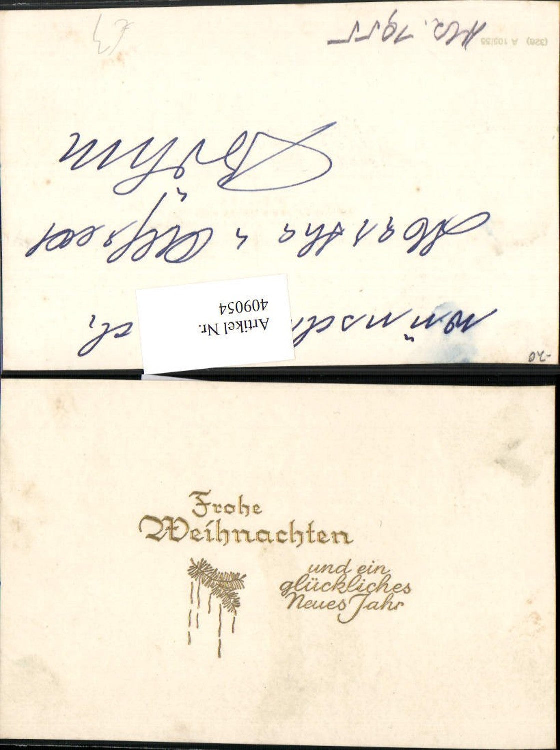 409054, Christmas New Year Gold lettering Fir branch