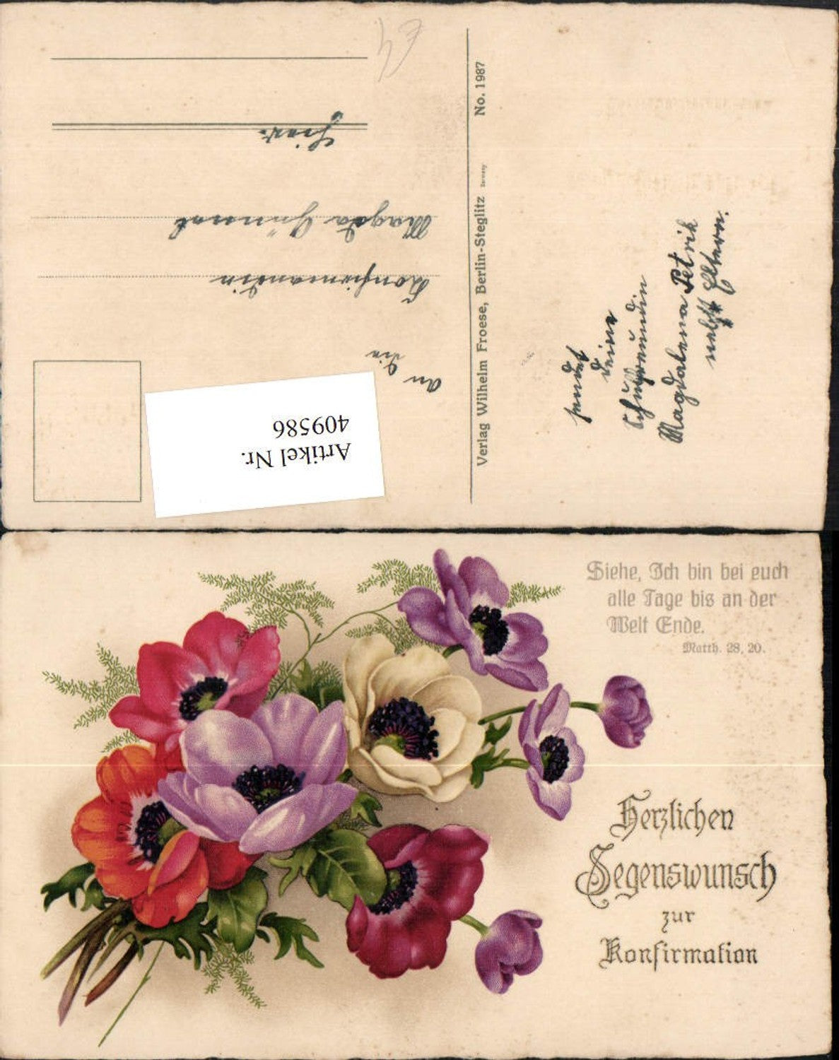Alte Ansichtskarte – Old Postcard