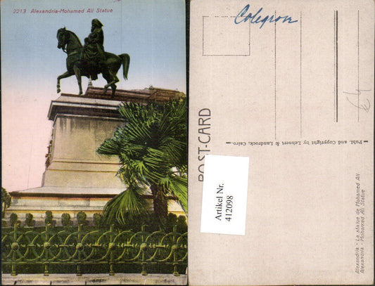 412098,Egypt Alexandria Mohamed Ali Statue Monument