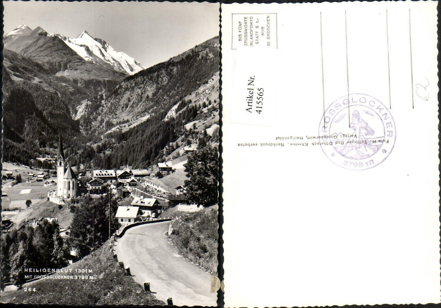 415565, Heiligenblut Total view with Großglockner mountain backdrop