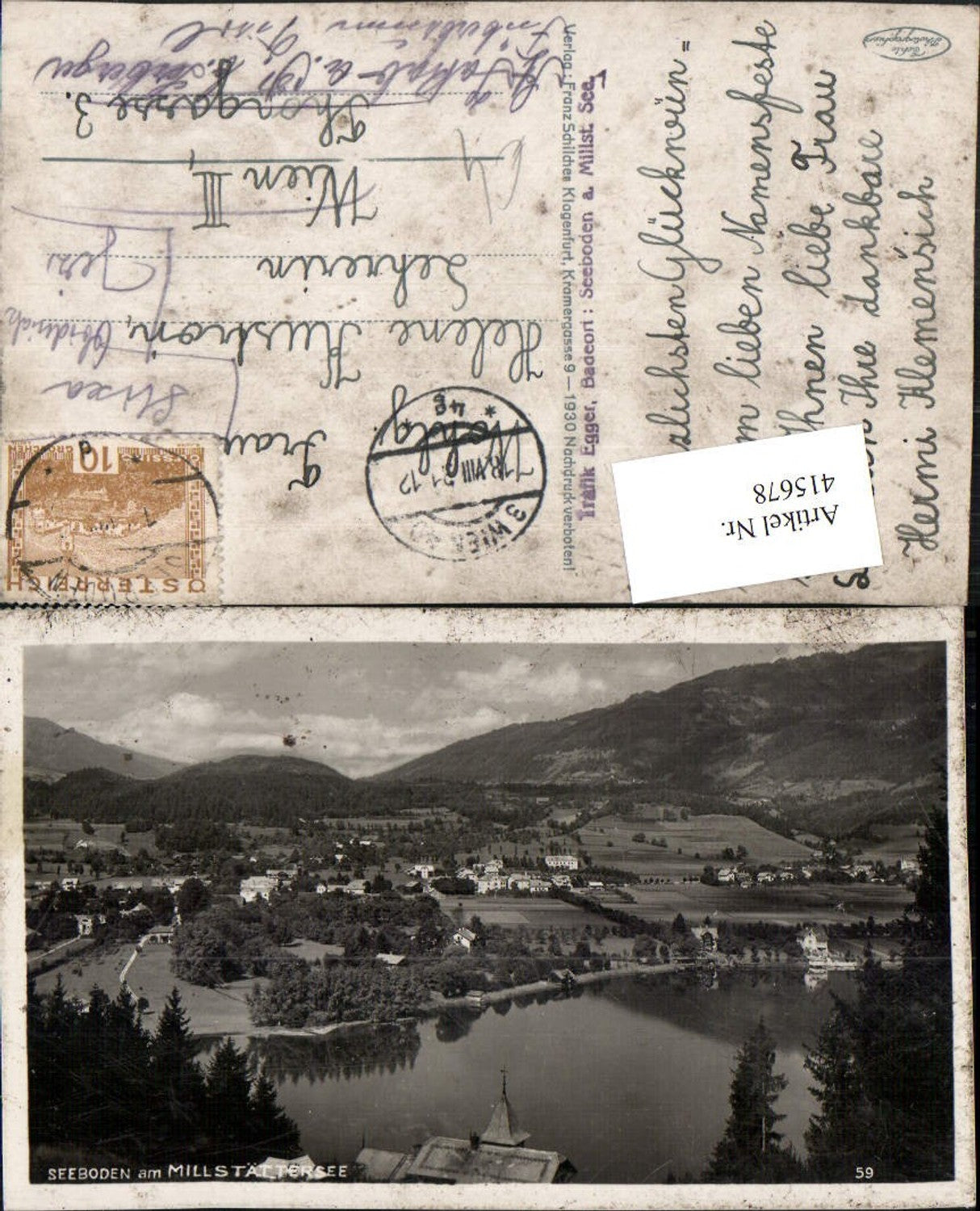 415678, Seeboden on Lake Millstättersee, long shot
