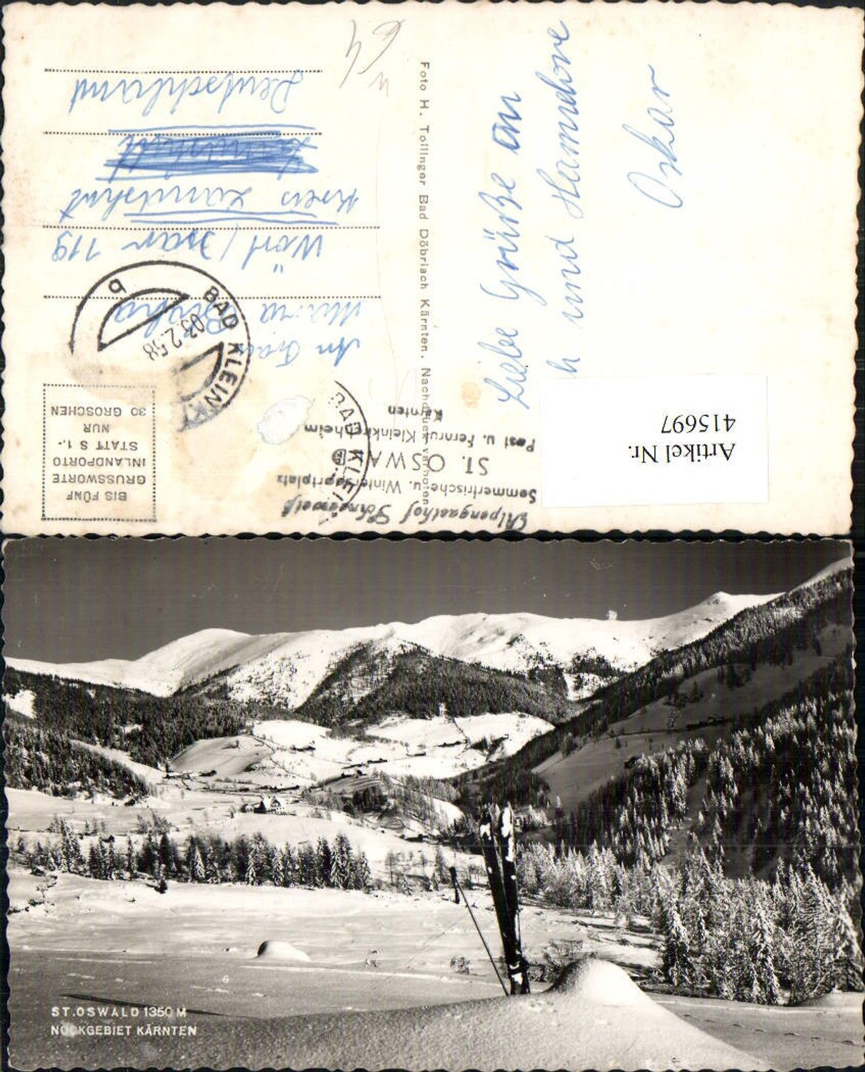 415697, St. Oswald near Kleinkirchheim, mountain scenery, winter scene