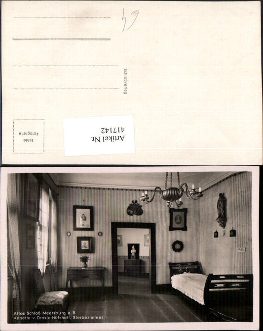 417142, Meersburg on Lake Constance, Old Castle, Annette Droste-Hülshoff's Death Room